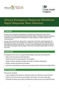 Emergency Response Workforce Rapid Response Directory