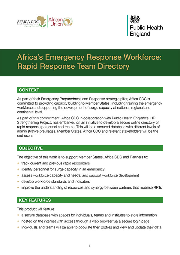 Emergency Response Workforce Rapid Response Directory