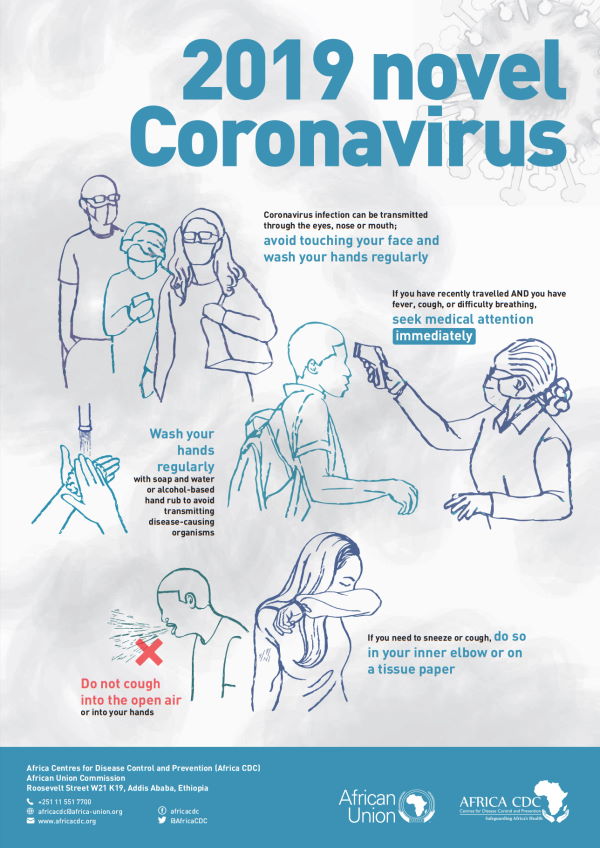 2019 Novel Coronavirus Poster - Africa CDC