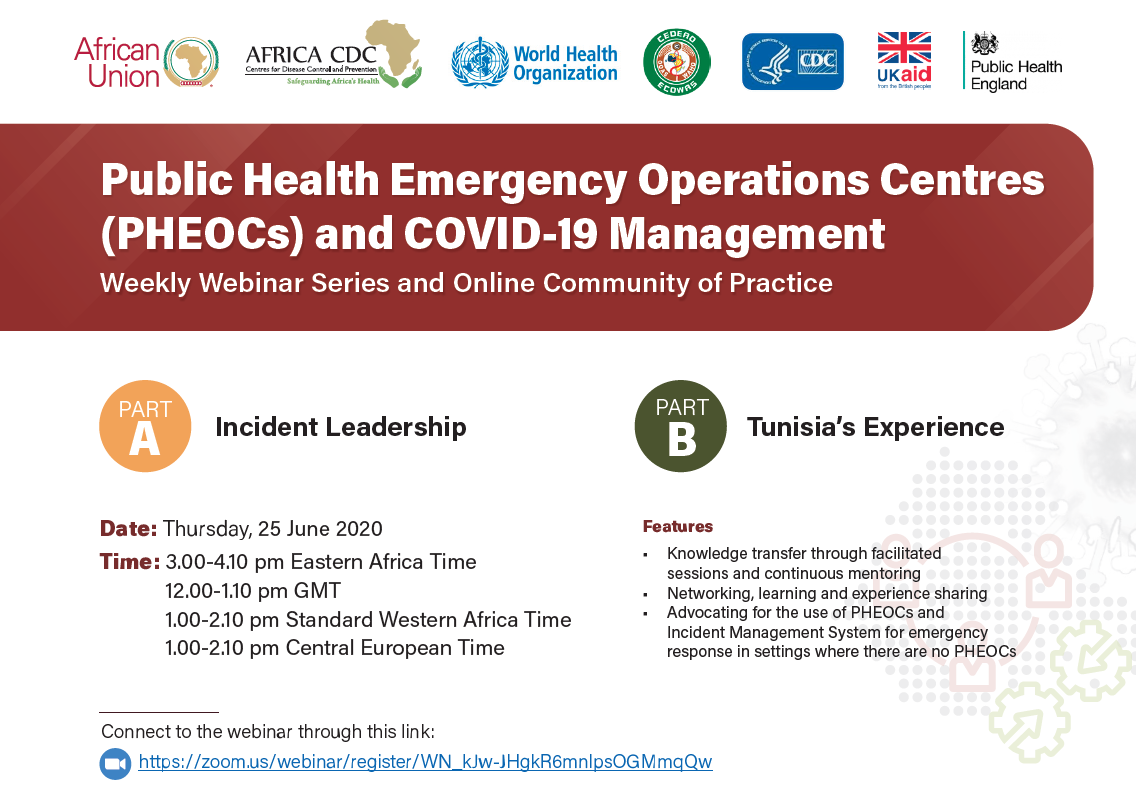 Public Health Emergency Operations Centres (PHEOCs) and COVID19