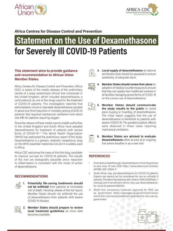 Statement Use Dexamethasone