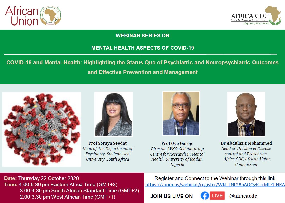 Webinar Series On Mental Health Aspects Of COVID-19 – Africa CDC