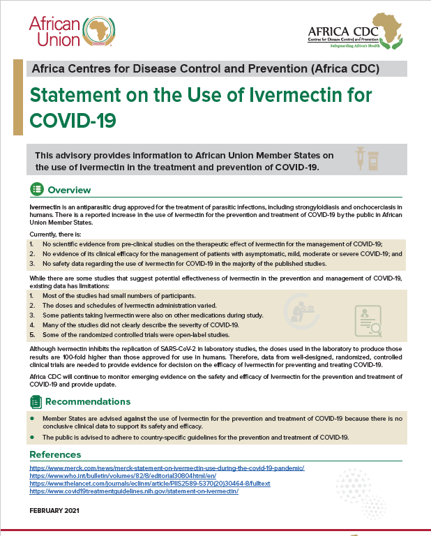 Statement on the Use of Ivermectin