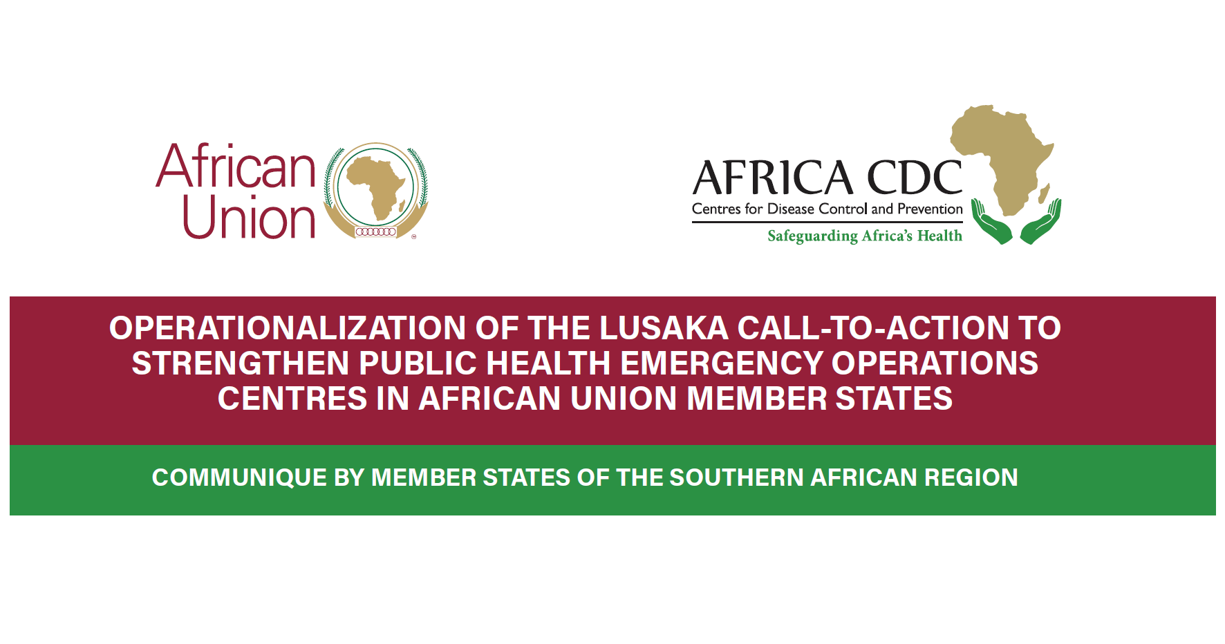 Communique on the Operationalization of the Lusaka Call-To-Action to ...