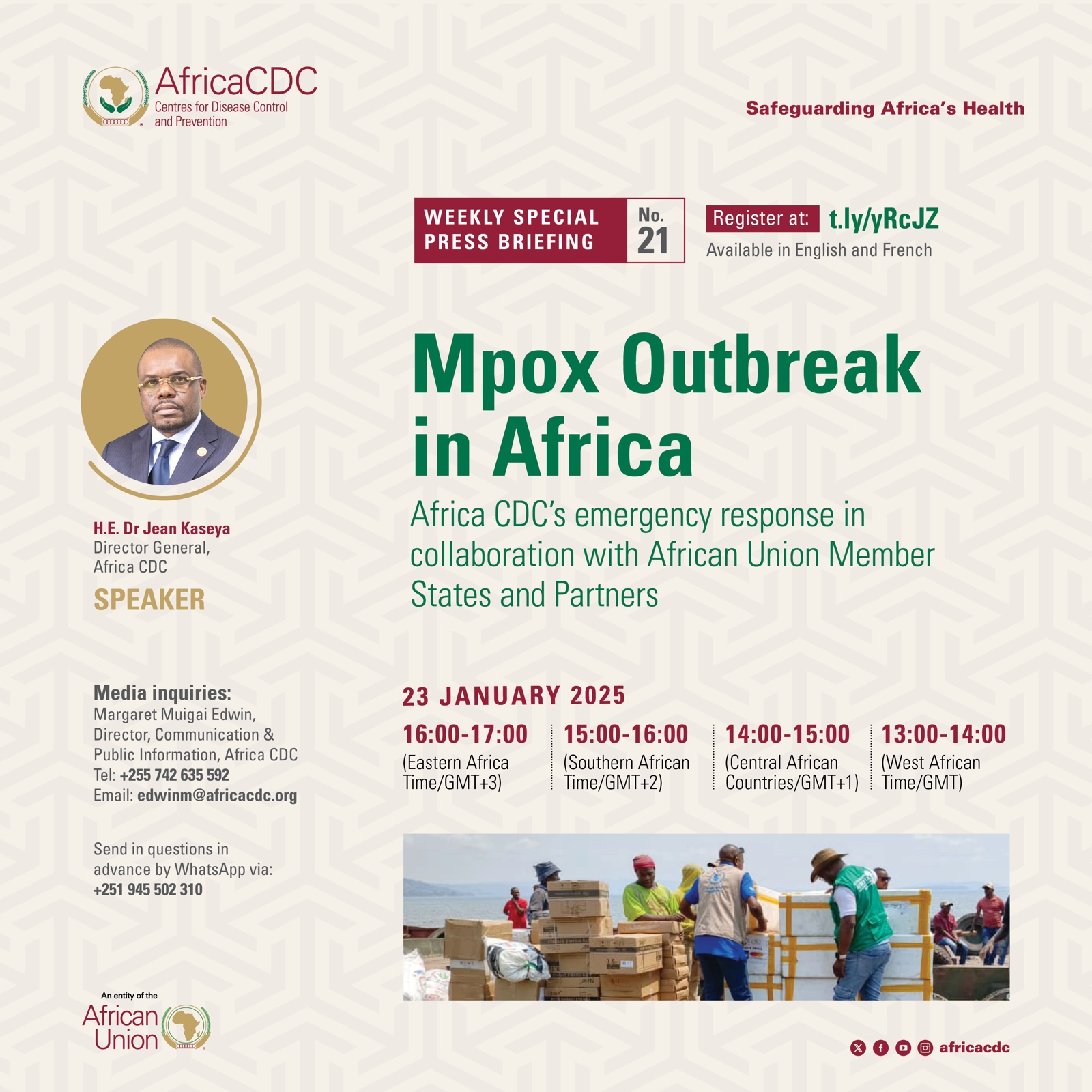 Weekly Press Briefing: Mpox Outbreak Updates and Health Emergencies in Africa by Africa CDC